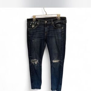 Rag & Bone Midnight Blue Cropped Jeans